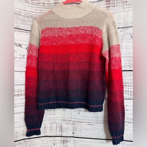 American Eagle Sweater Womens Size XS Ombre Knitted Mock Neck pullover Cropped - Picture 5 of 12